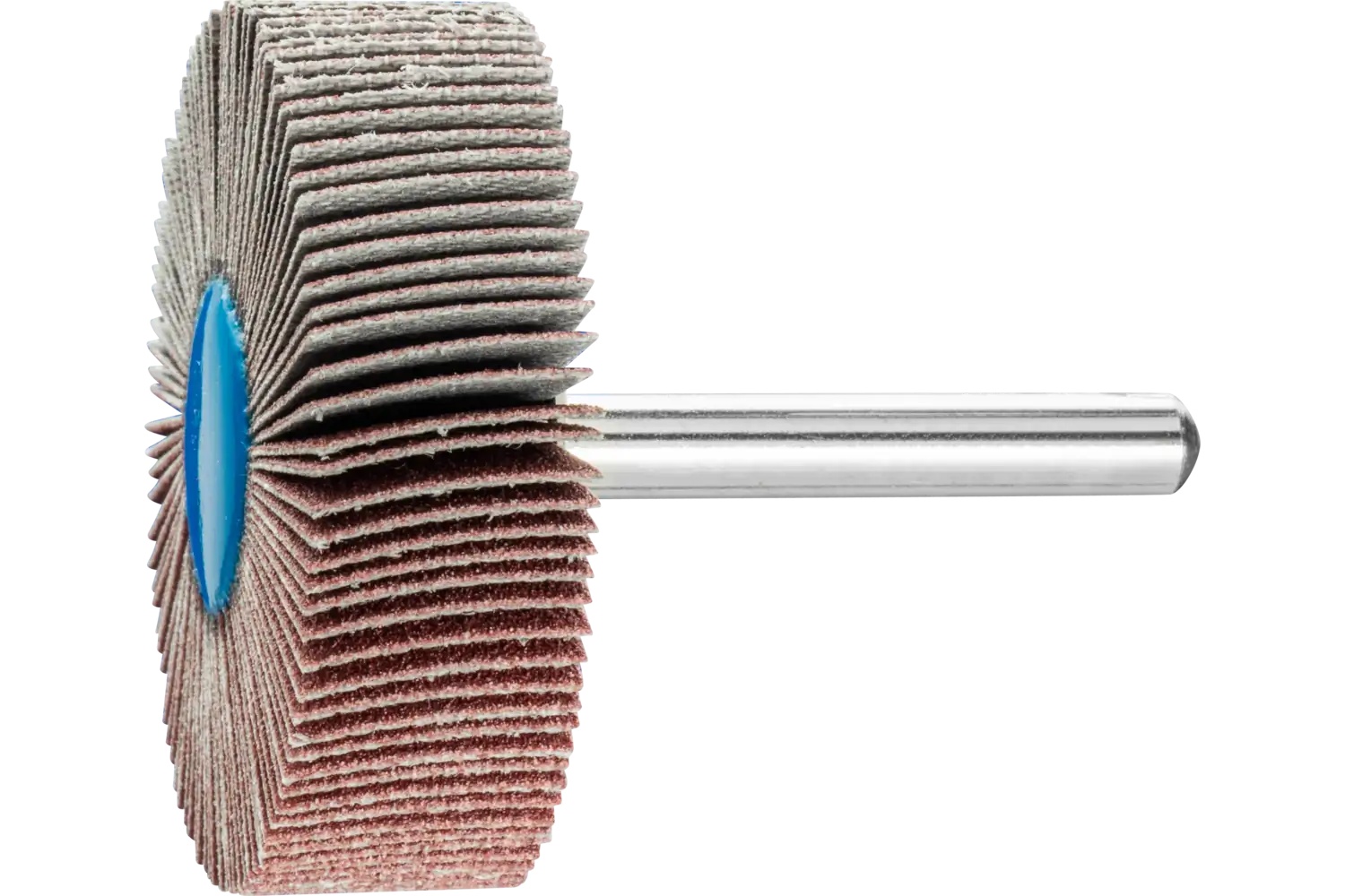 Picture of Pferd Mounted Flap Wheel, 2" X 1/2, 120 Grit, 1/4" Shank, Aluminum Oxide